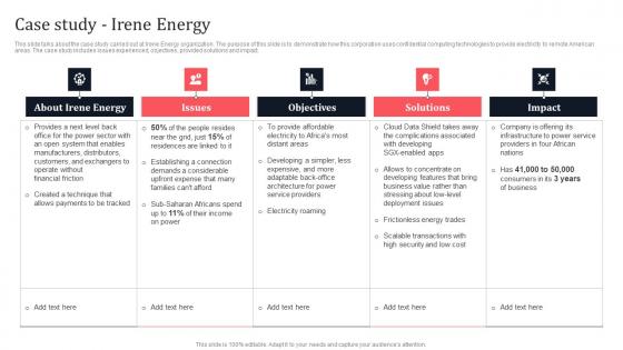 Case Study Irene Energy Secure Multi Party Sample Pdf