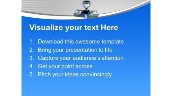 Cash And Trophy Winner Competition PowerPoint Templates Ppt Background For Slides 1112