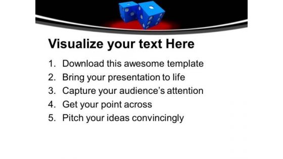 Casino Game Dices Lifestyle PowerPoint Templates Ppt Backgrounds For Slides 0413