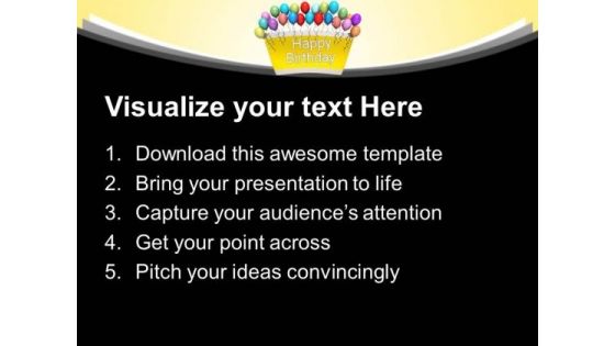 Celebrate Birthday With Balloons PowerPoint Templates Ppt Backgrounds For Slides 0713