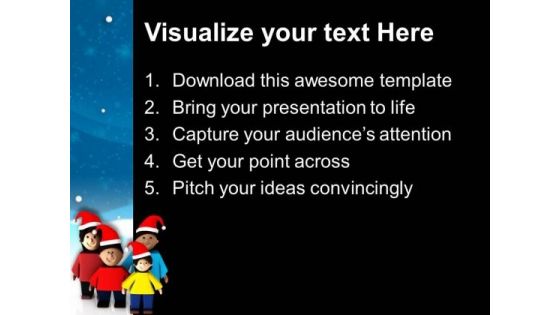 Celebrate Christmas Vacations With Family PowerPoint Templates Ppt Backgrounds For Slides 0713