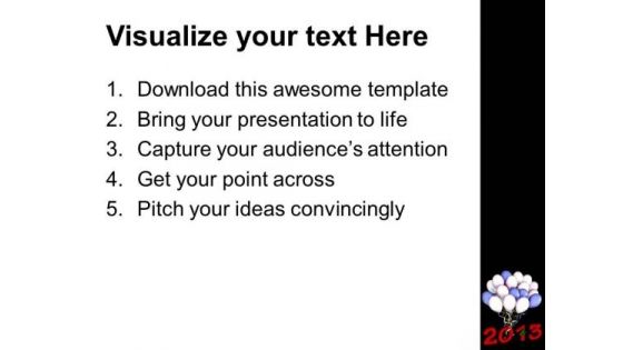Celebrate New Year 2013 PowerPoint Templates Ppt Backgrounds For Slides 0513