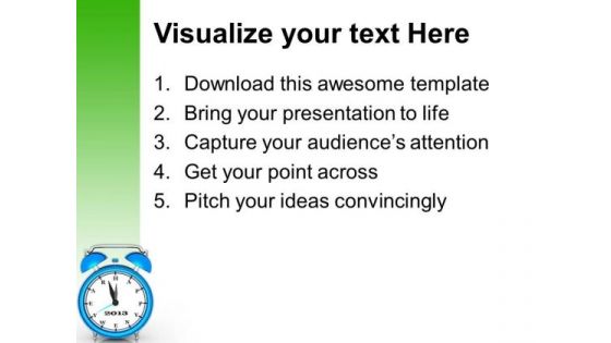 Celebrate New Year On Time PowerPoint Templates Ppt Backgrounds For Slides 0513