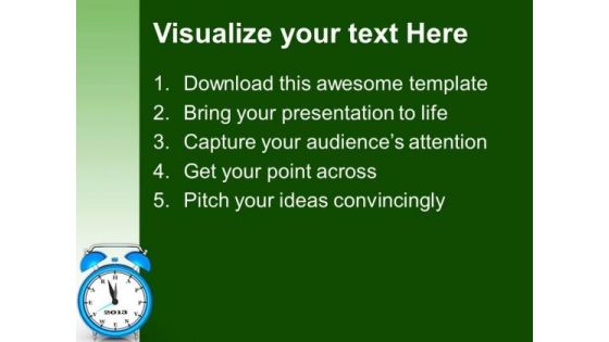 Celebrate New Year On Time PowerPoint Templates Ppt Backgrounds For Slides 0513