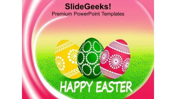 Celebrate The Easter With Bunny Egg PowerPoint Templates Ppt Backgrounds For Slides 0613