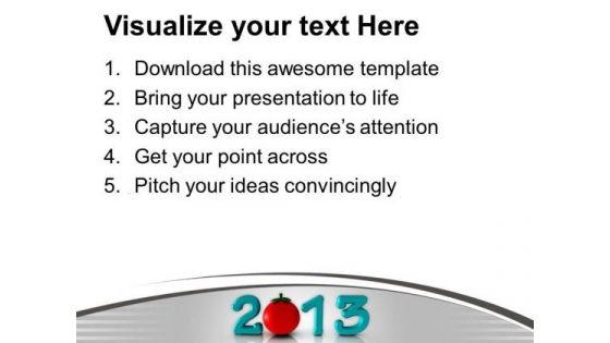 Celebrate This New Year 2013 PowerPoint Templates Ppt Backgrounds For Slides 0513