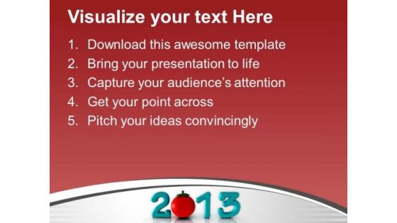 Celebrate This New Year 2013 PowerPoint Templates Ppt Backgrounds For Slides 0513
