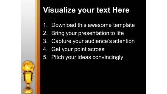 Celebration Theme With Winner Trophy PowerPoint Templates Ppt Backgrounds For Slides 0413