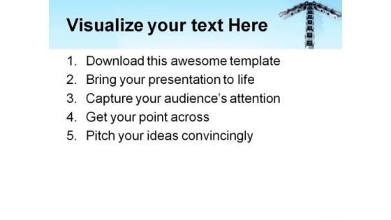 Chain Arrows Industrial PowerPoint Themes And PowerPoint Slides 0611
