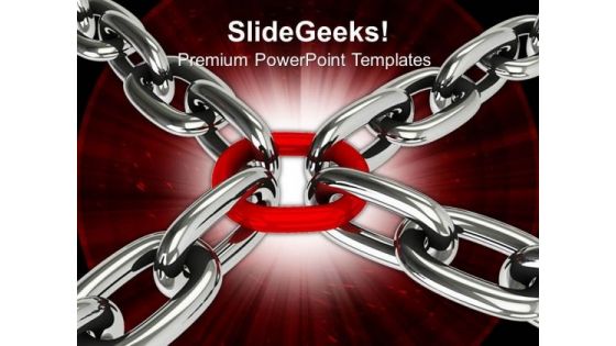 Chain Cross Security PowerPoint Templates And PowerPoint Themes 0612