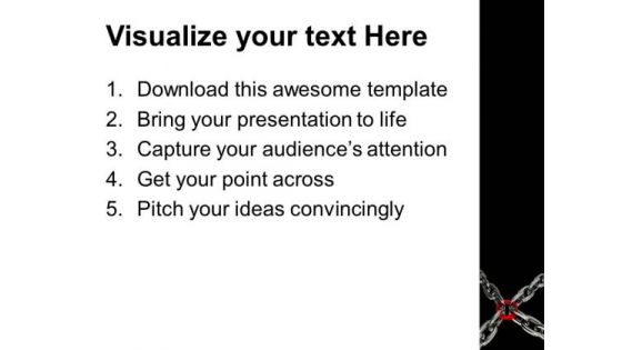 Chain Cross Security PowerPoint Templates And PowerPoint Themes 1012