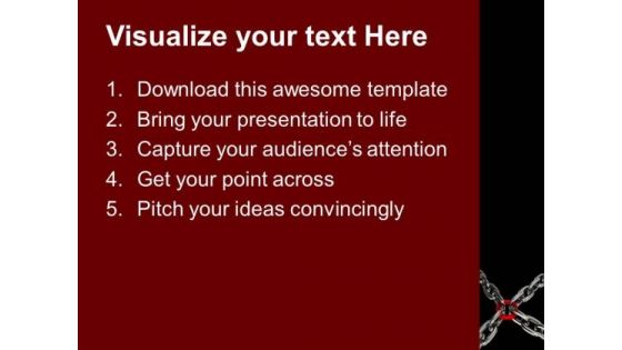 Chain Cross Security PowerPoint Templates And PowerPoint Themes 1012