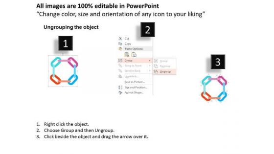 Chain Of Four Business Ideas PowerPoint Templates