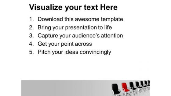 Chairs Individuality Concept PowerPoint Templates Ppt Backgrounds For Slides 0313
