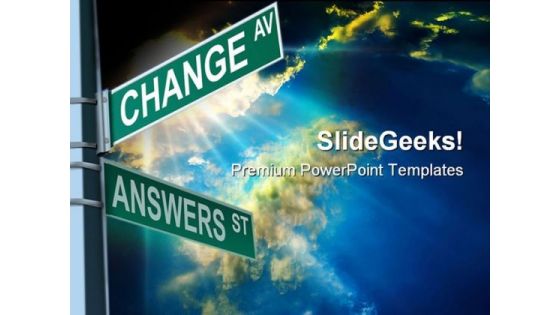 Change Answer Transportation PowerPoint Template 0610