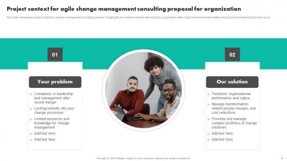 Change Management Advisory Proposal Ppt PowerPoint Presentation Complete Deck With Slides