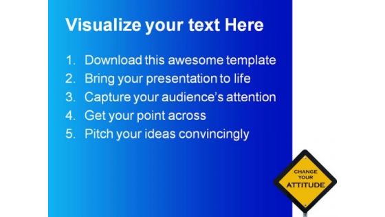 Change Your Attitude Business PowerPoint Template 1110