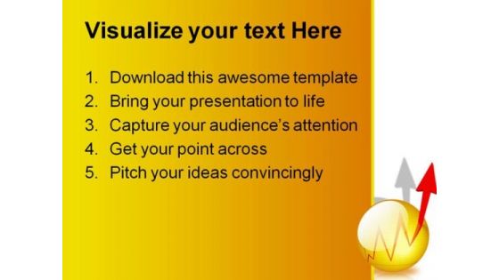 Chart Arrow Business PowerPoint Template 0610