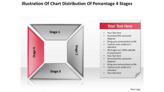 Chart Distribution Percentage 4 Stages Ppt Business Plan For PowerPoint Slides Chart Distribution Percentage 4 Stages Ppt Business Plan For PowerPoint Slides