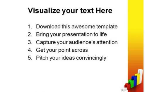Chart Growth Business PowerPoint Template 1110