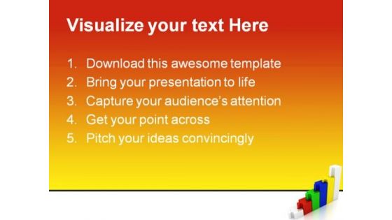 Chart Growth Business PowerPoint Template 1110