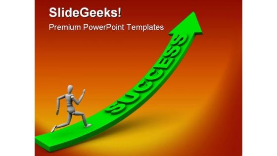 Chasing Success Business PowerPoint Background And Template 1210