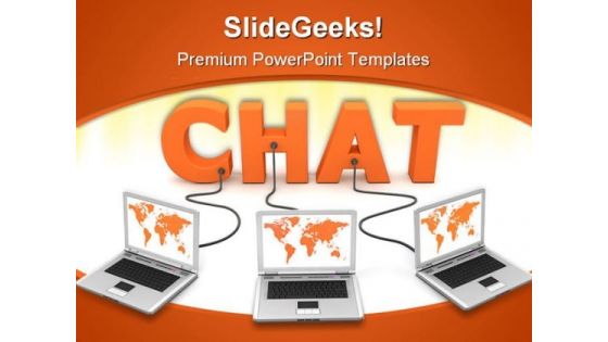 Chat Internet Business PowerPoint Template 0810
