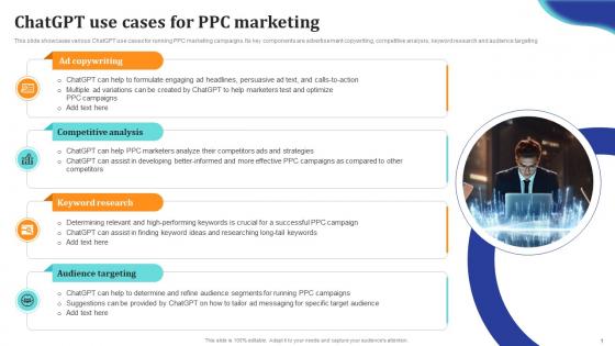 ChatGpt Comprehensive Guide ChatGpt Use Cases For Ppc Marketing Ppt Slides ChatGpt SS V