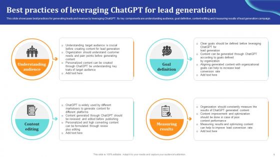 ChatGpt Comprehensive Guide For Best Practices Of Leveraging ChatGpt Ppt Template ChatGpt SS V