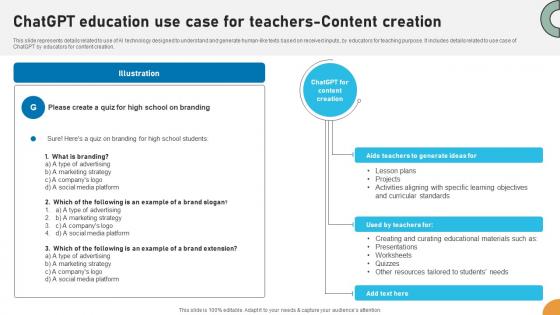 ChatGPT Education Use Case For Teachers Applications Of ChatGPT In Education ChatGPT SS V