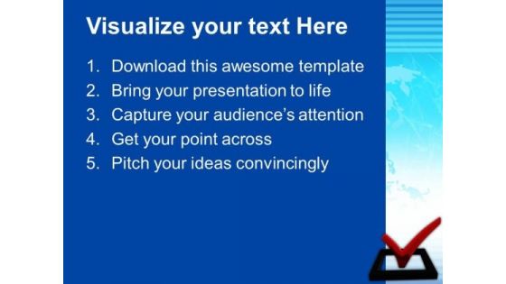 Check Box And Check Mark Finance PowerPoint Templates And PowerPoint Themes 0912