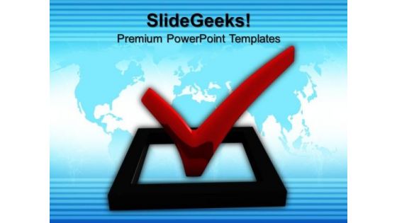 Check Box And Check Mark Finance PowerPoint Templates And PowerPoint Themes 0912
