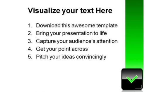 Check Glossy Web Icon Symbol PowerPoint Templates And PowerPoint Backgrounds 0411