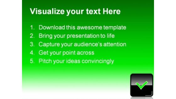 Check Glossy Web Icon Symbol PowerPoint Templates And PowerPoint Backgrounds 0411