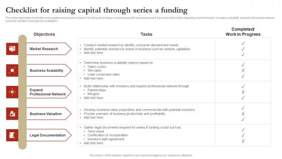 Checklist For Raising Capital Through Series A Funding Introduction Pdf