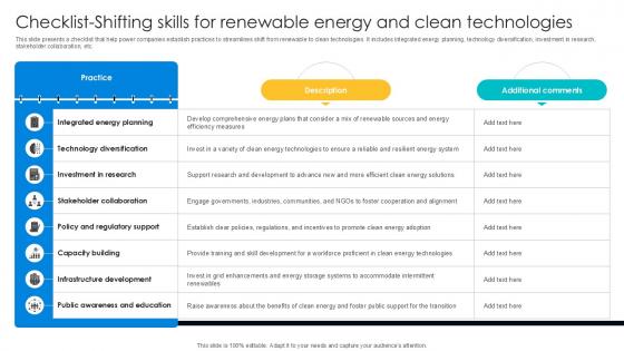 Checklist Shifting Skills For Renewable Digital Transformation Journey PPT Sample DT SS V