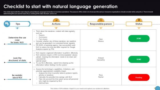 Checklist To Start With Natural Language Generation Natural Language Automation