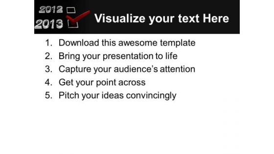 Checklist With Red Check New Year Concept PowerPoint Templates Ppt Backgrounds For Slides 1112