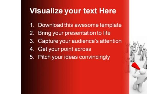 Cheering With The Team Teamwork PowerPoint Backgrounds And Templates 1210