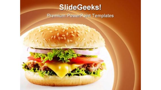 Cheese Burger Food PowerPoint Themes And PowerPoint Slides 0211