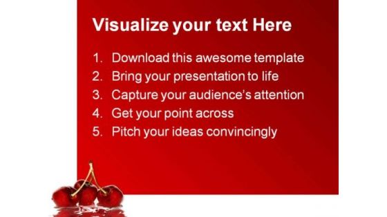 Cherries Food PowerPoint Themes And PowerPoint Slides 0411