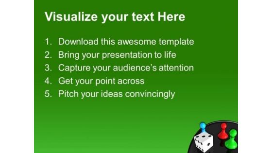 Chess Board With Dice Marketing PowerPoint Templates And PowerPoint Themes 0612
