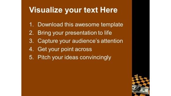 Chess Figures On Us Dollars Business PowerPoint Templates And PowerPoint Themes 1012
