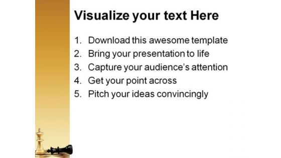 Chess Game Leadership PowerPoint Template 0910