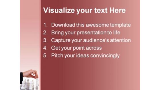 Chess Game PowerPoint Template 0910
