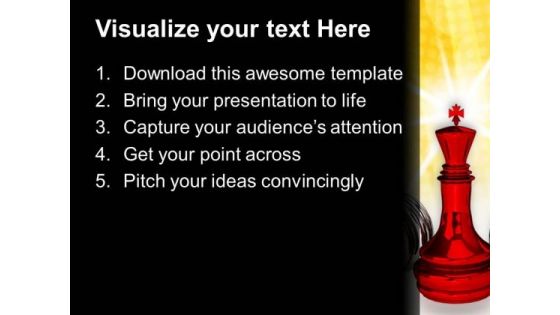 Chess King Game Win Leadership PowerPoint Templates And PowerPoint Themes 0812