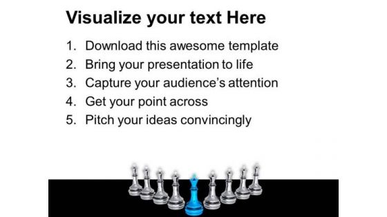 Chess King Illustration Leadership PowerPoint Templates And PowerPoint Themes 0912