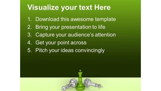 Chess King Standing Game Over Business PowerPoint Templates And PowerPoint Themes 0812