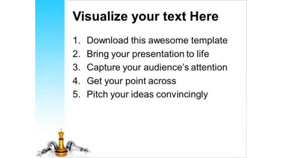 Chess King Standing Game Over Leadership PowerPoint Templates And PowerPoint Themes 1012