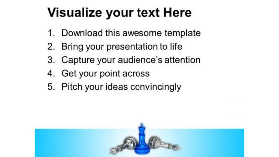 Chess King Standing Game Over Success PowerPoint Templates And PowerPoint Themes 1012